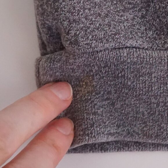 Vintage '90S Brooks International Gray Orange Spellout Cotton Crewneck Sweater L - Picture 11 of 11